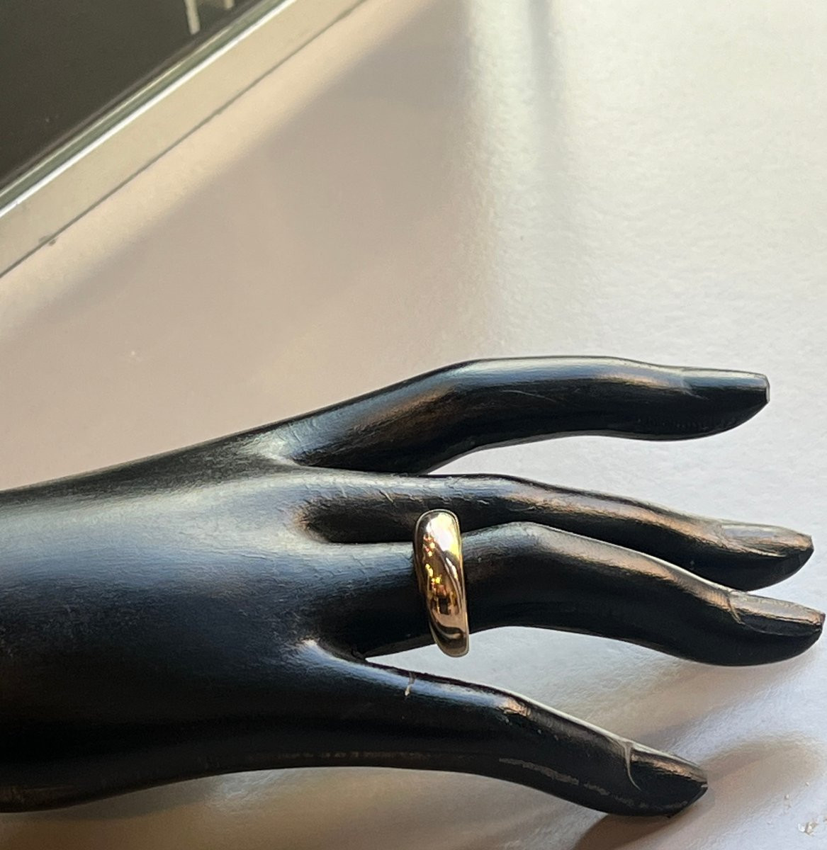 BAGUE JONC EN OR ROSE 18 CARATS. XXè-photo-5