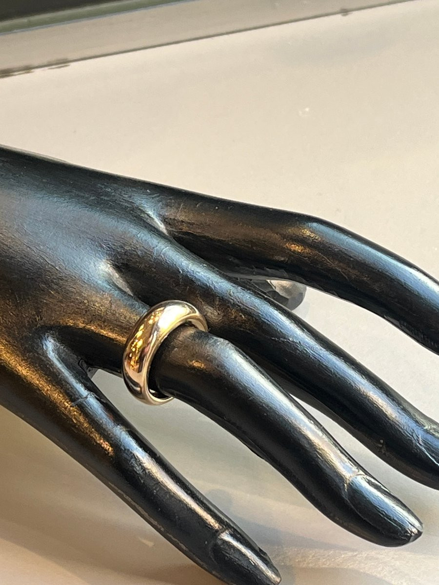 BAGUE JONC EN OR ROSE 18 CARATS. XXè-photo-6