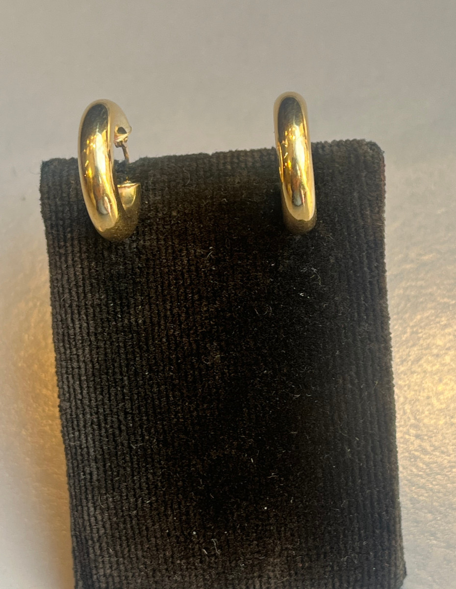 Creole Earrings In Yellow Gold.-photo-3