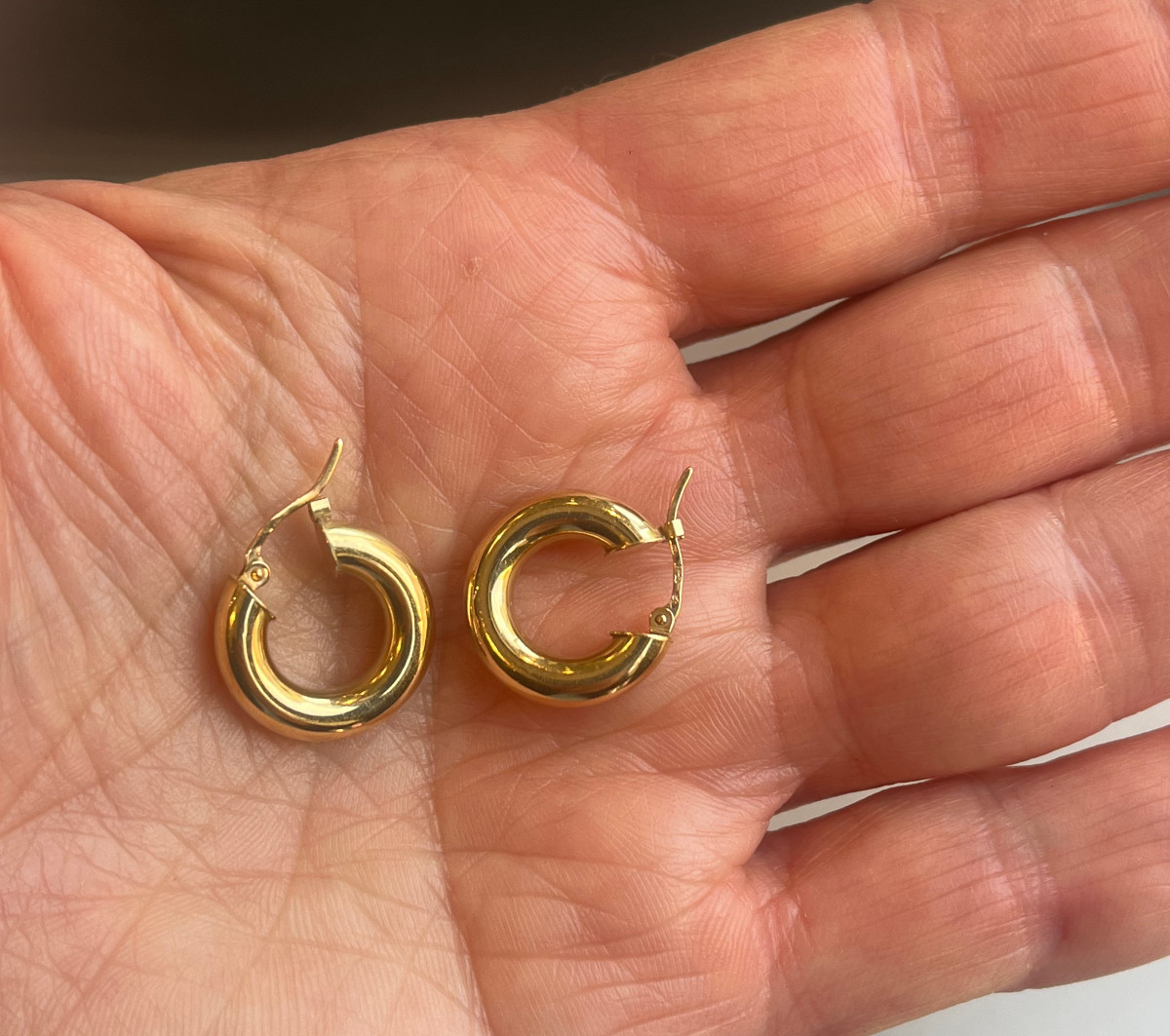 Creole Earrings In Yellow Gold.-photo-1