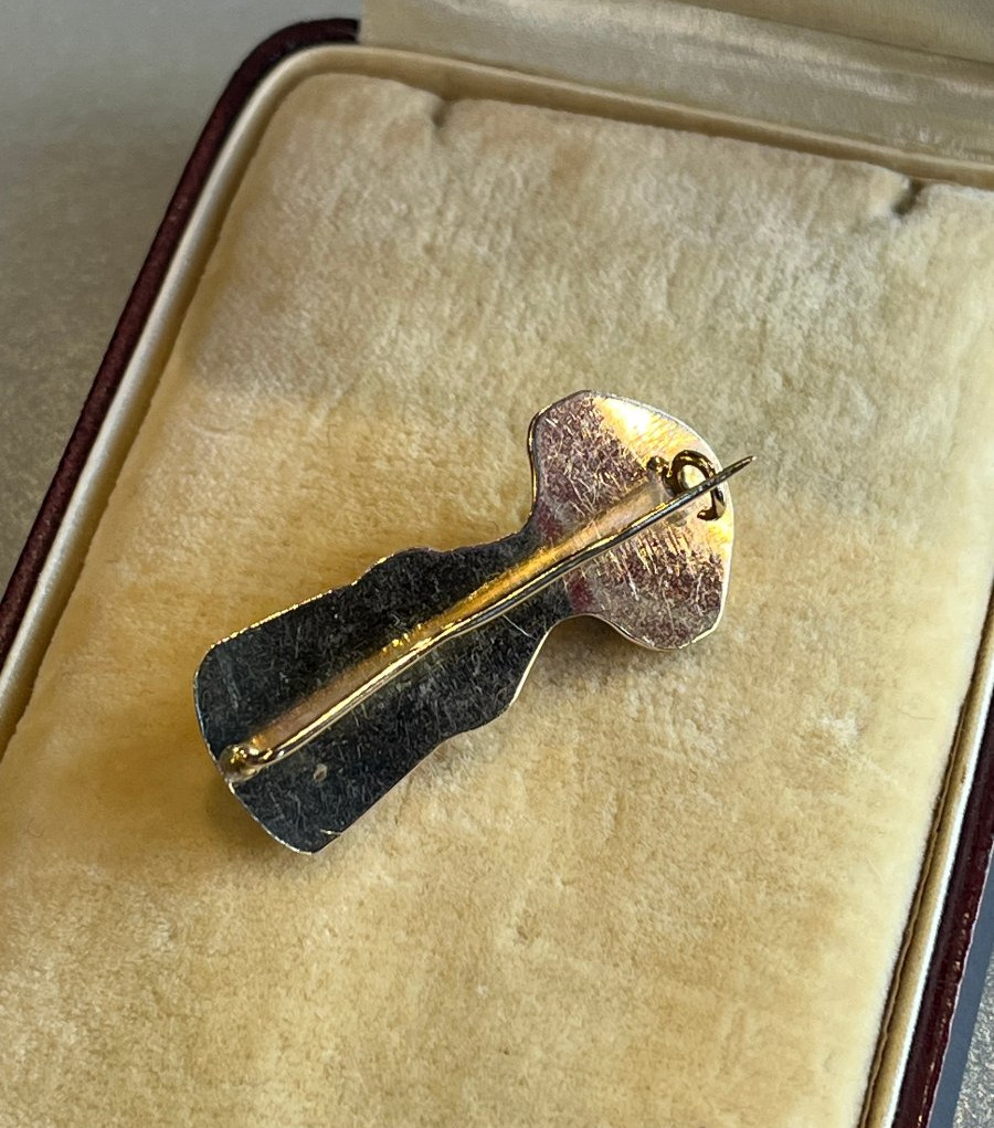 Broche en or et lapis lazuli, " Nefertiti "-photo-3
