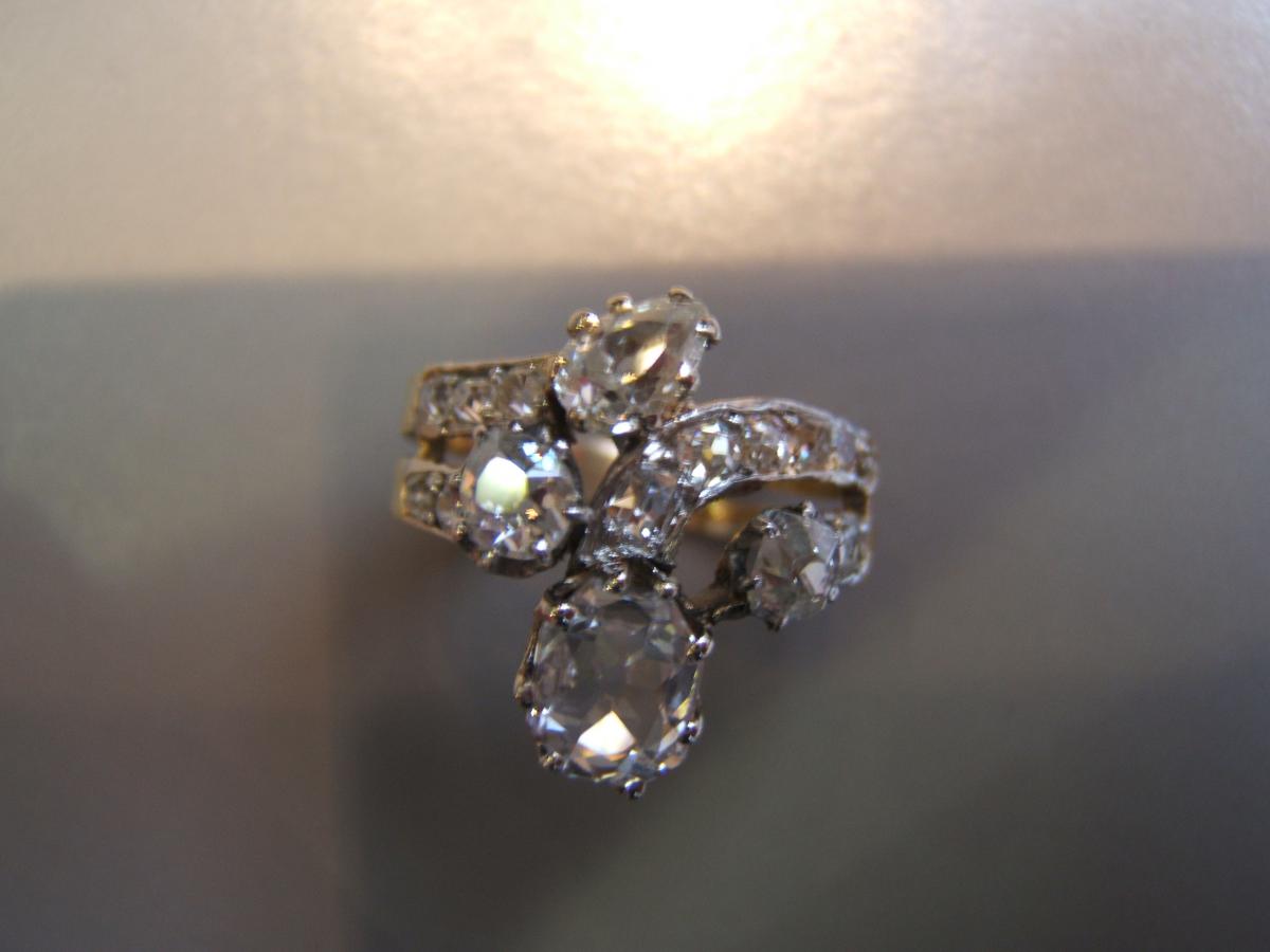 Bague ancienne or et diamants.XIXè