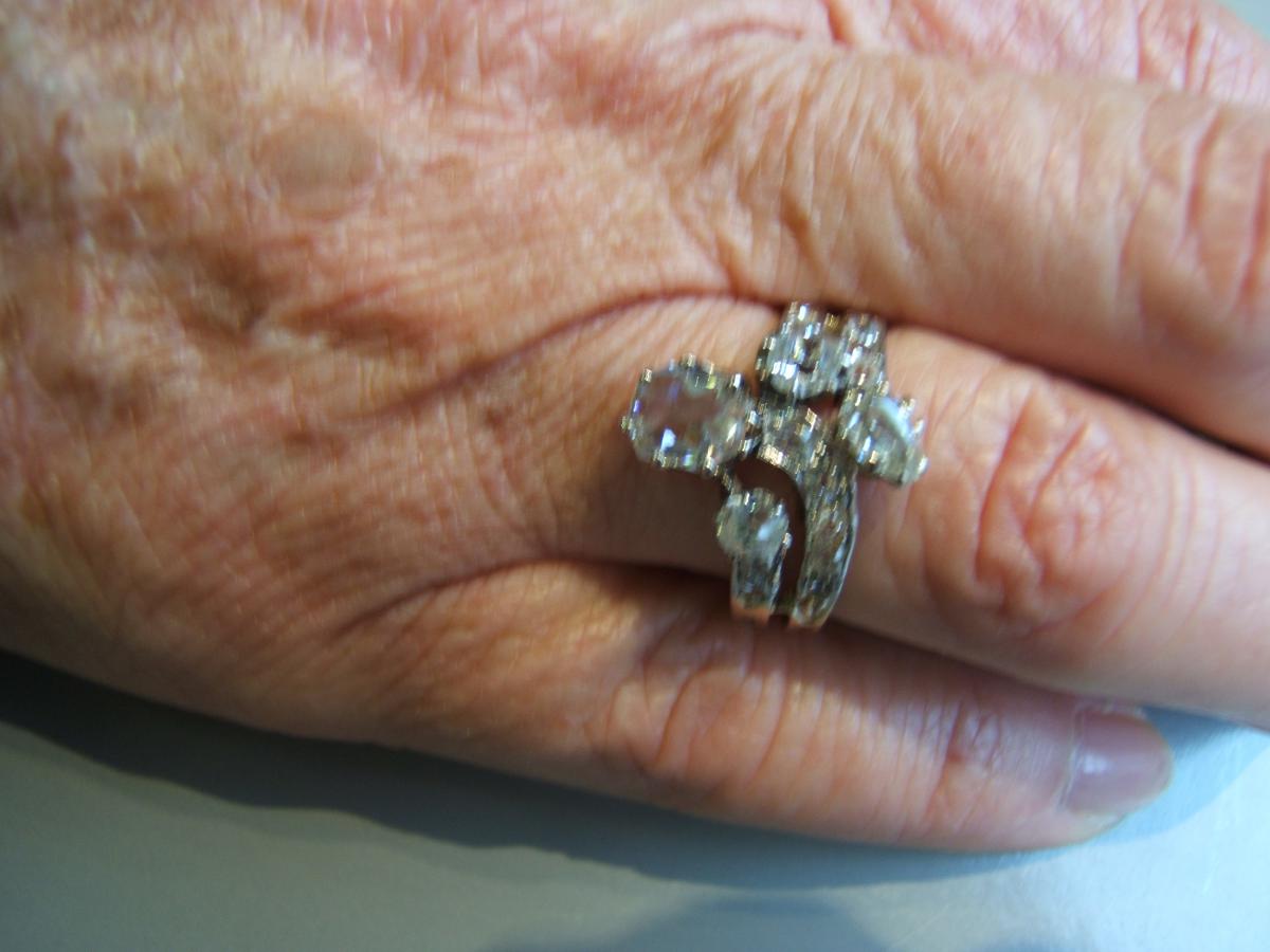 Bague ancienne or et diamants.XIXè-photo-3