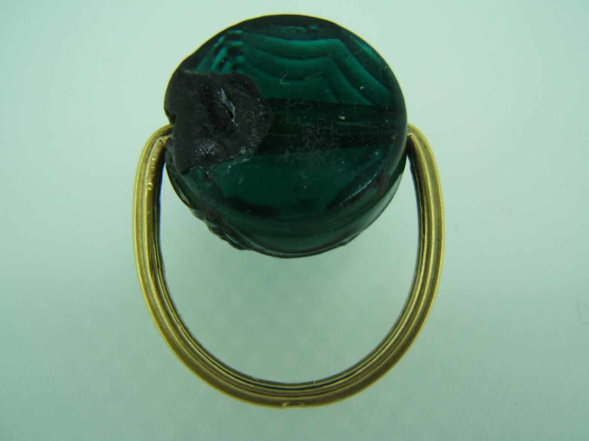 RENE LALIQUE,bague or,modéle épis.-photo-1