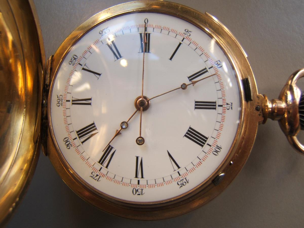 Montre Savonnette,répétition,chrono.or 18k