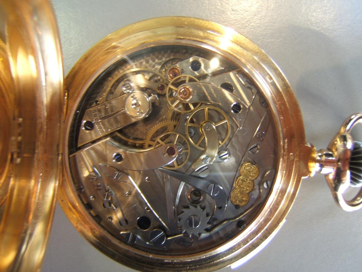 Montre Savonnette,répétition,chrono.or 18k-photo-3
