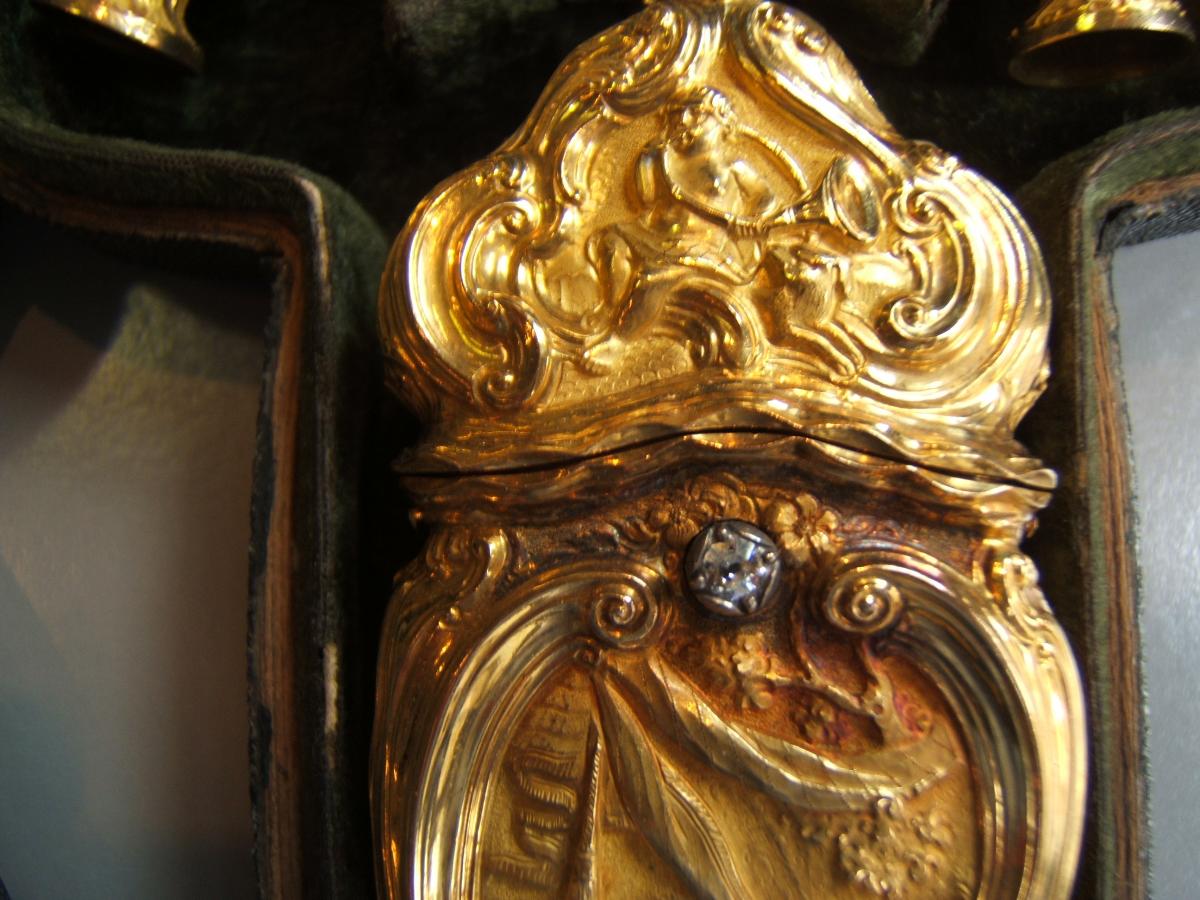 Etui Necessaire En Or Epoque XVIIIè.-photo-1