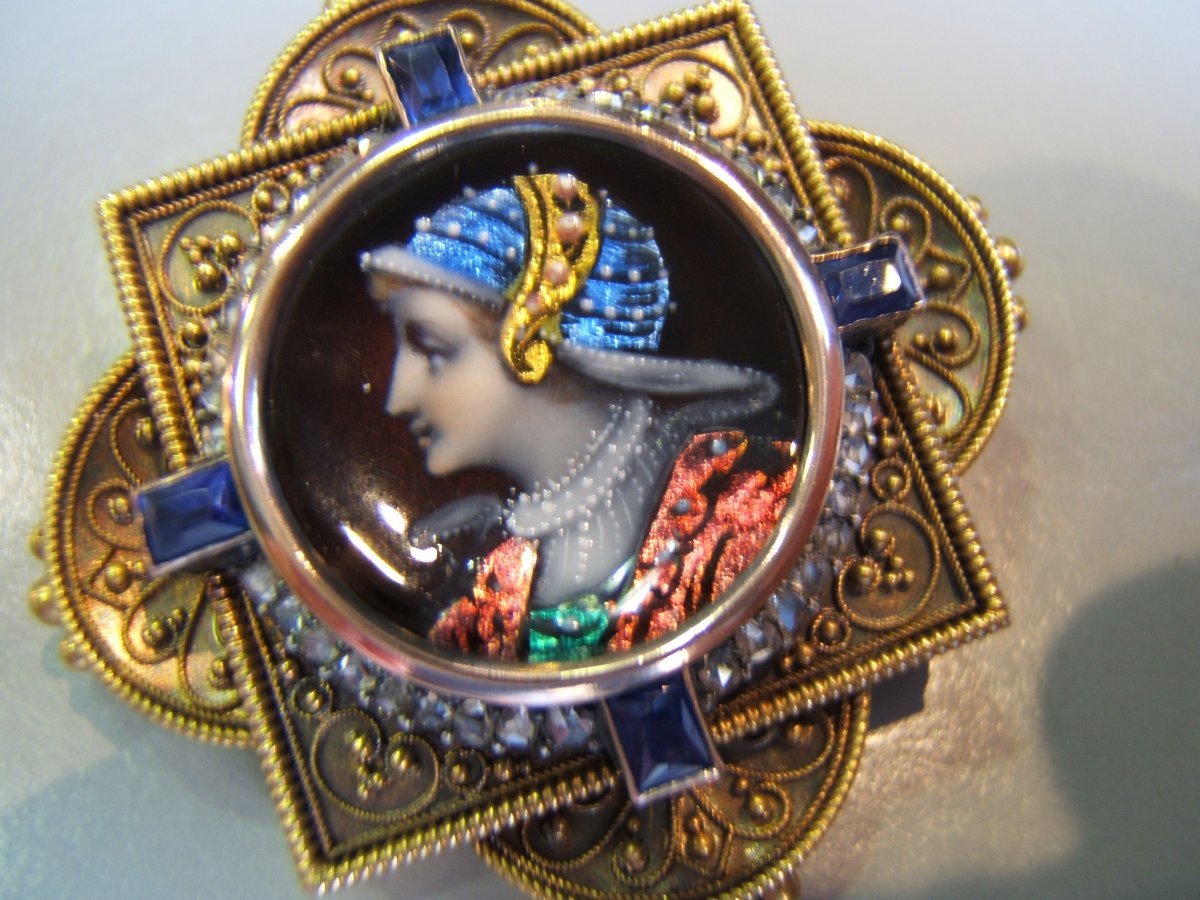 Gold And Email Brooch XIX-photo-4