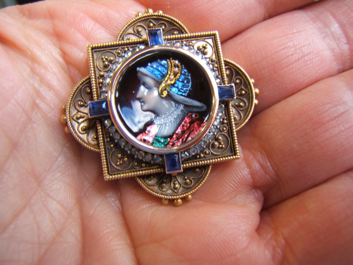 Gold And Email Brooch XIX-photo-3