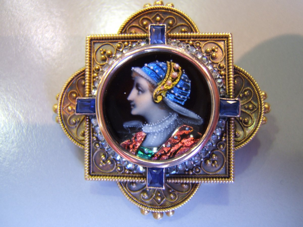Gold And Email Brooch XIX