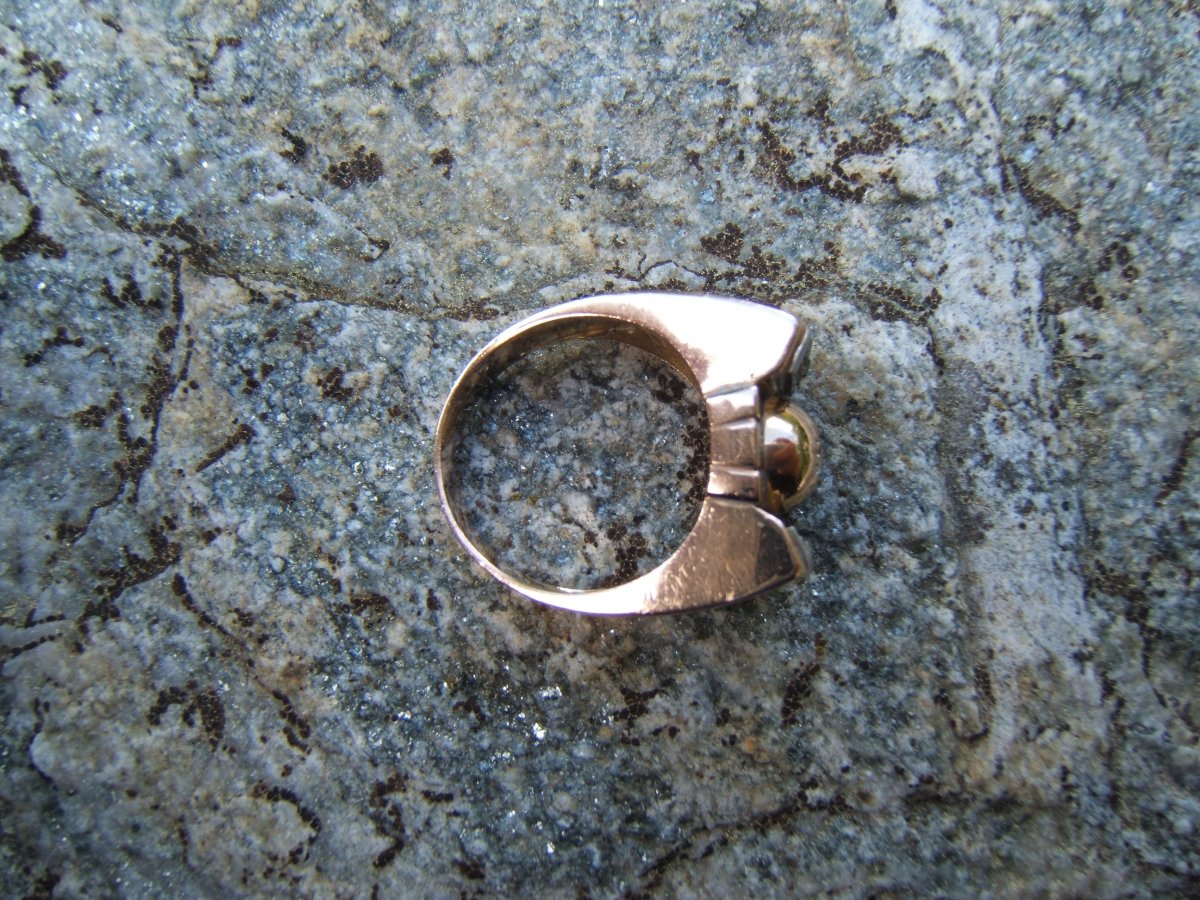 40's Gold And Diamond Ring.-photo-4