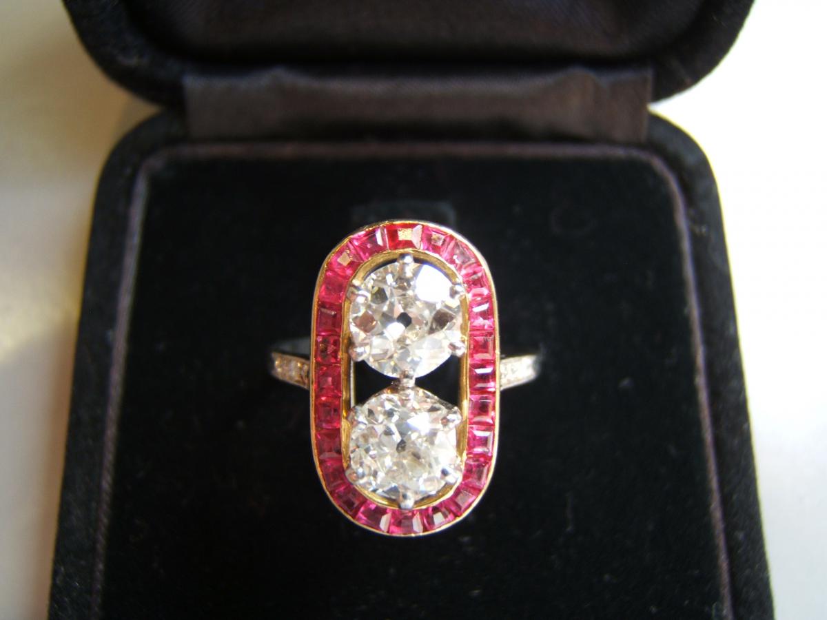 Bague diamants vers 1910-1920