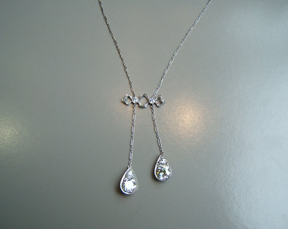 Collier,pendentif en diamants,vers 1910.-photo-1