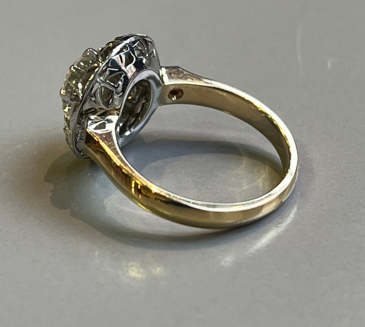 Bague en or et diamants vers 1920.-photo-4