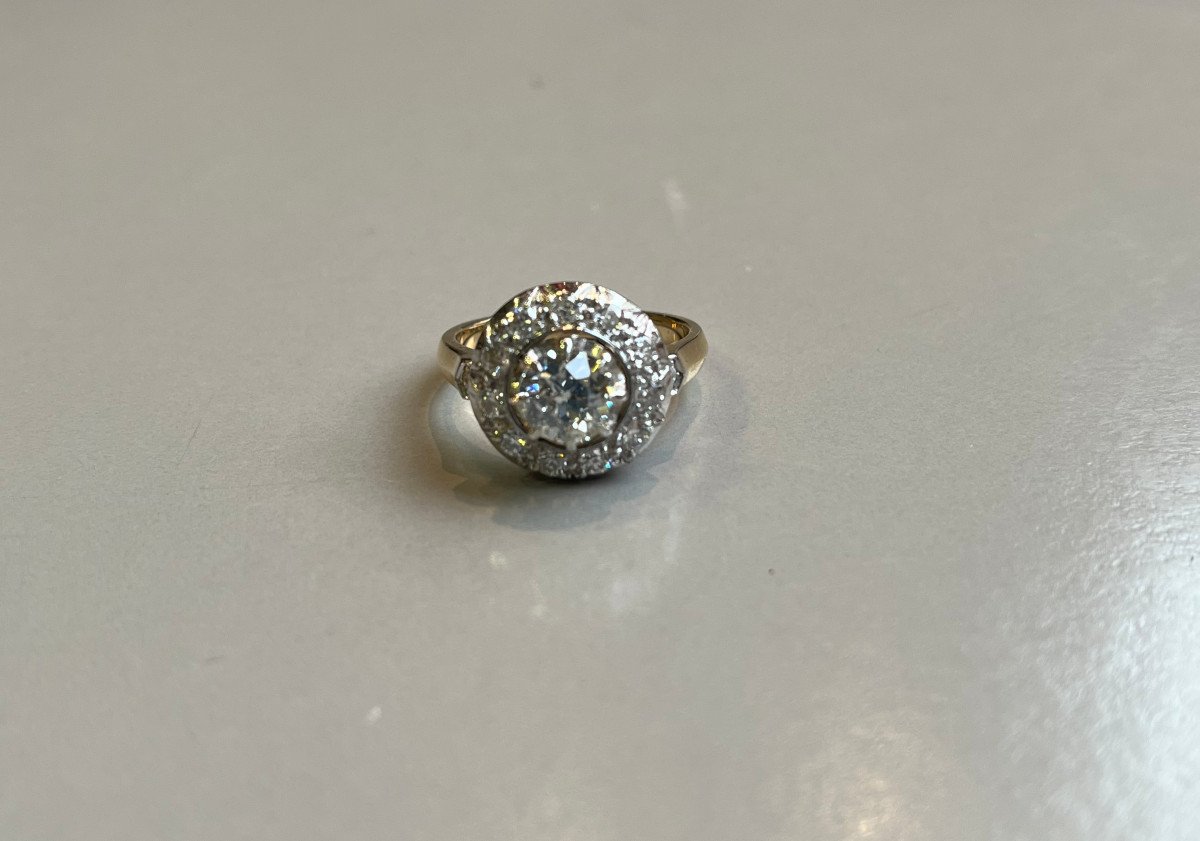 Bague en or et diamants vers 1920.-photo-7