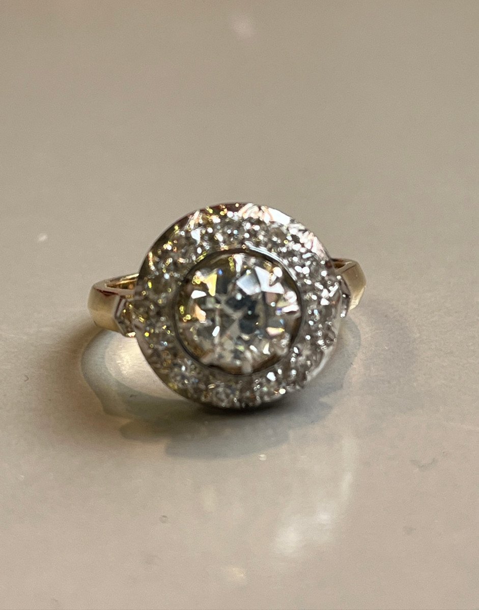 Bague en or et diamants vers 1920.