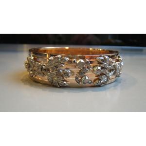 Bracelet ancien en or et diamants XIXème.