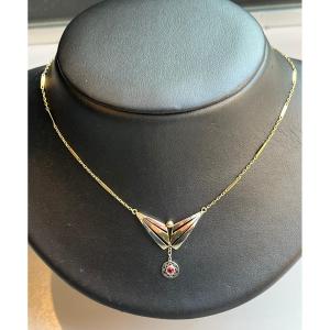 COLLIER EPOQUE ART DECO OR 18 CARATS.XXè