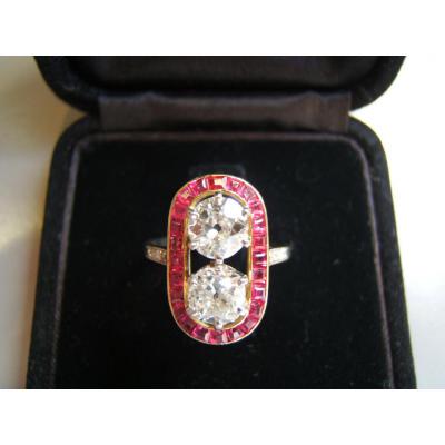 Bague diamants vers 1910-1920