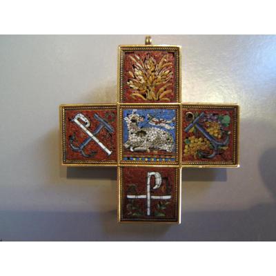 Cross Gold And Micro Mosaic Nineteenth