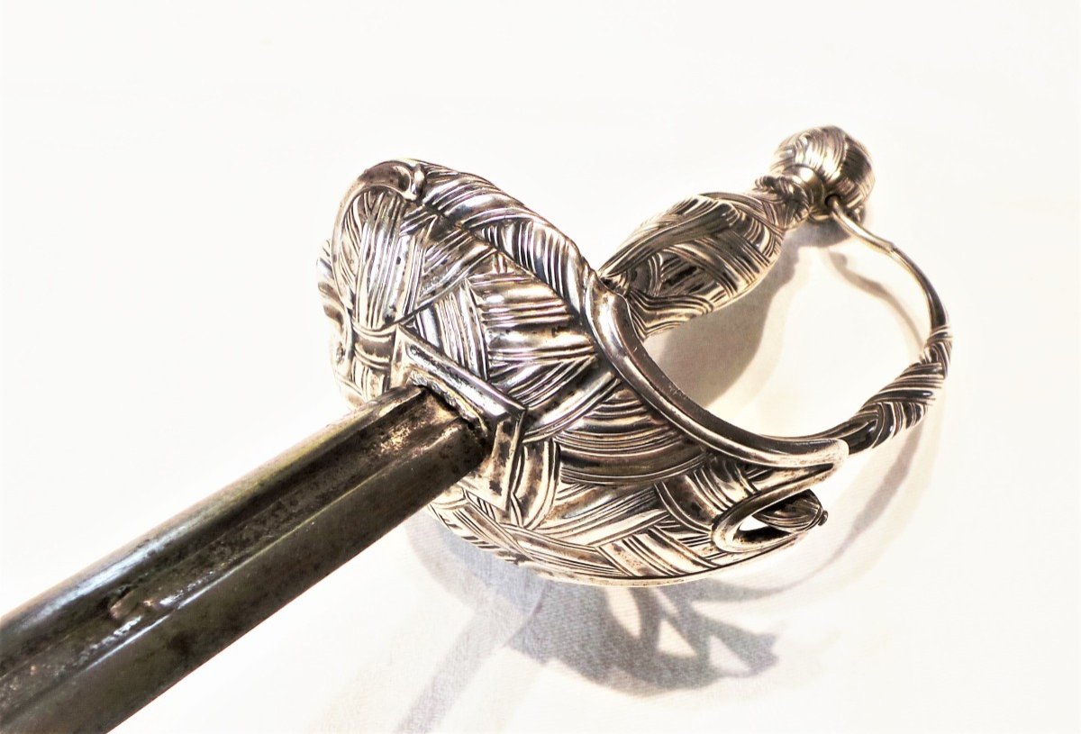 EPEE A PAS D'ANE MONTURE EN ARGENT MASSIF-XVII°-XVIII°-photo-2