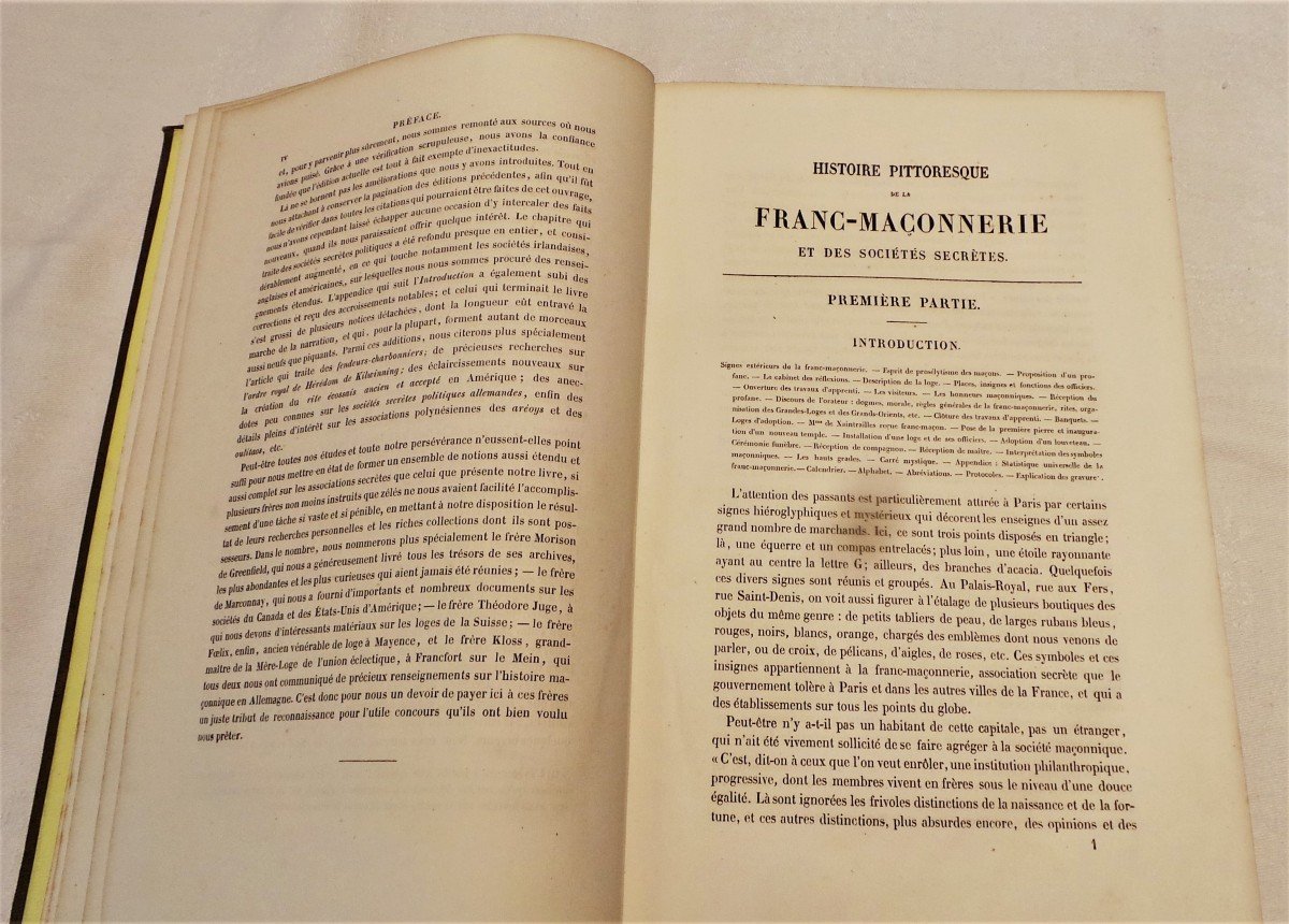 LIVRE "HISTOIRE PITTORESQUE DE LA FRANCS-MACONNERIE-1844-photo-4