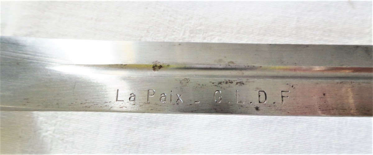 EPEE MACONNIQUE " LA PAIX - GLDF " PAR FOURBISSEUR  " BALP " XX°-photo-4