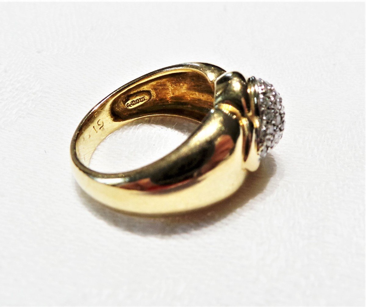 BAGUE OR 18 K & DIAMANTS-photo-7