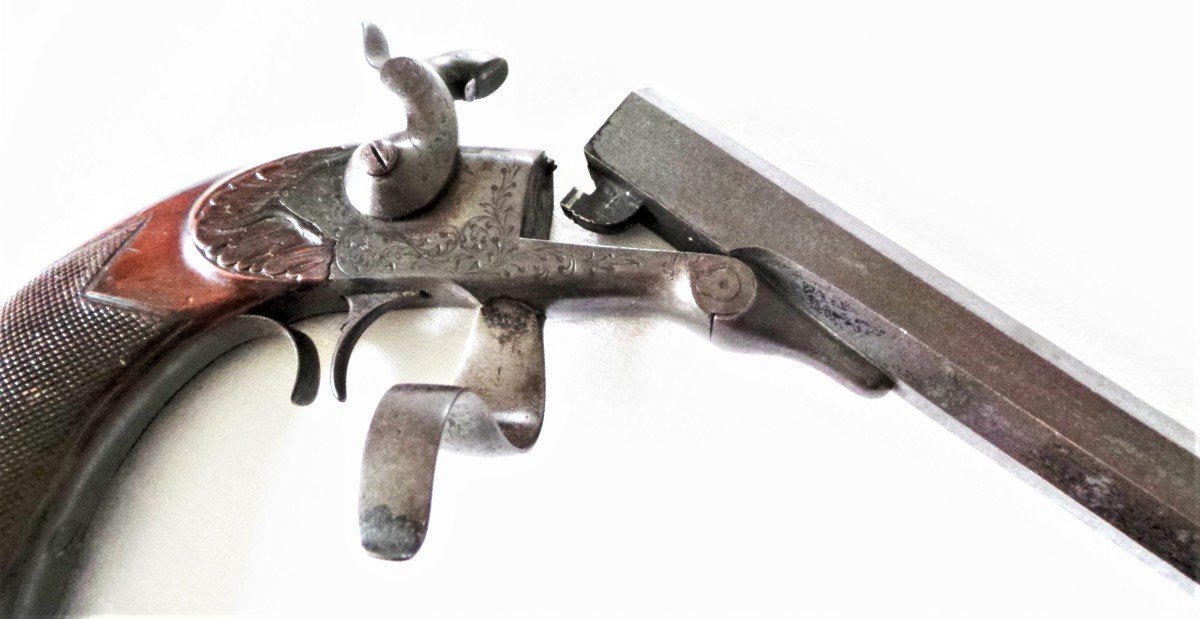 Single-shot Pinpoint Pistol With Locking Key - XIX°-1870/80-photo-1