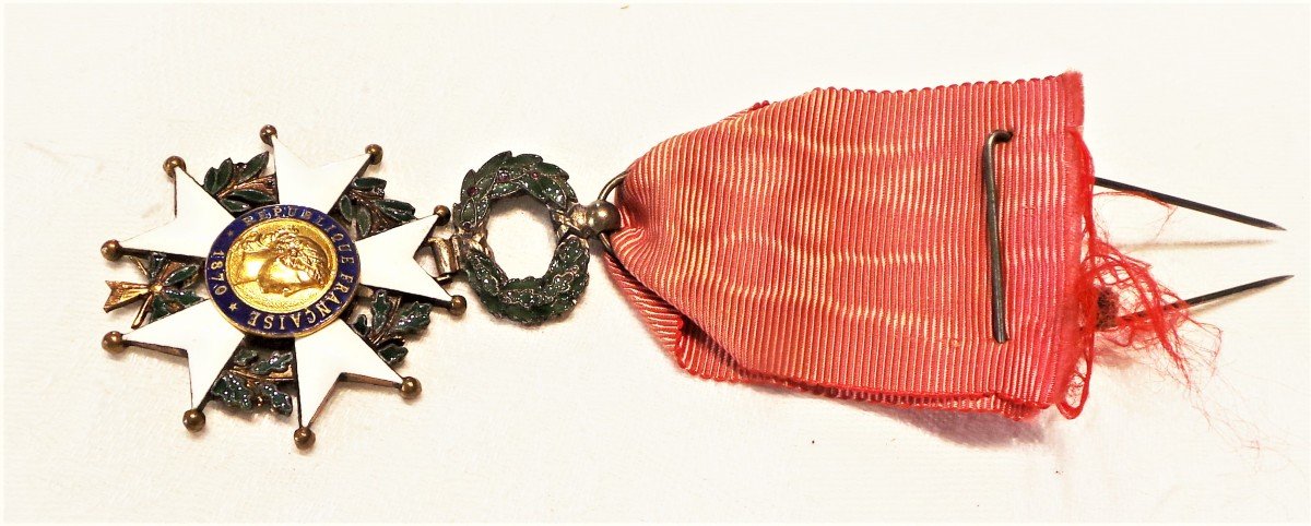 MEDAILLE DE CHEVALIER DE LA LEGION D'HONNEUR- 1870- III° REPUBLIQUE-photo-2