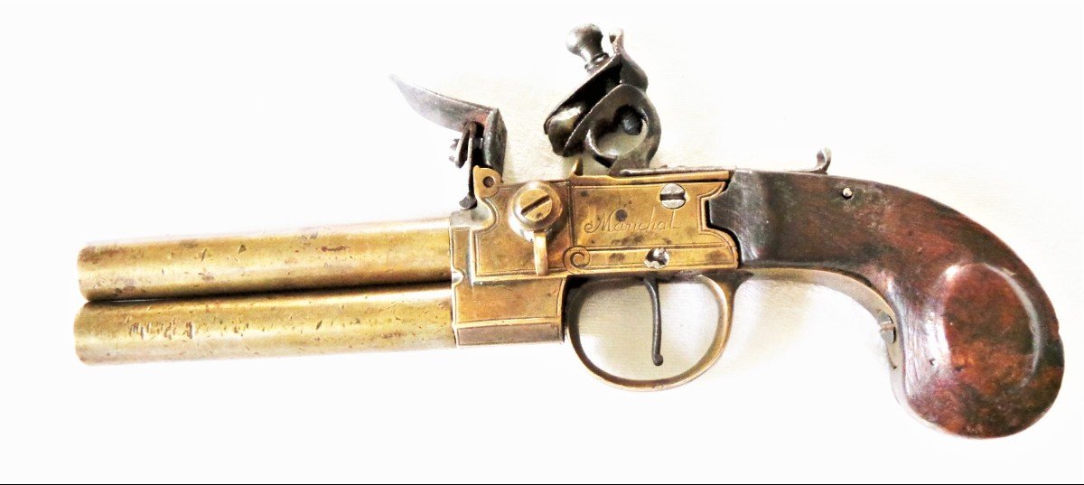 PISTOLET A SILEX D'OFFICIER DE MARINE - XVIII°-photo-6