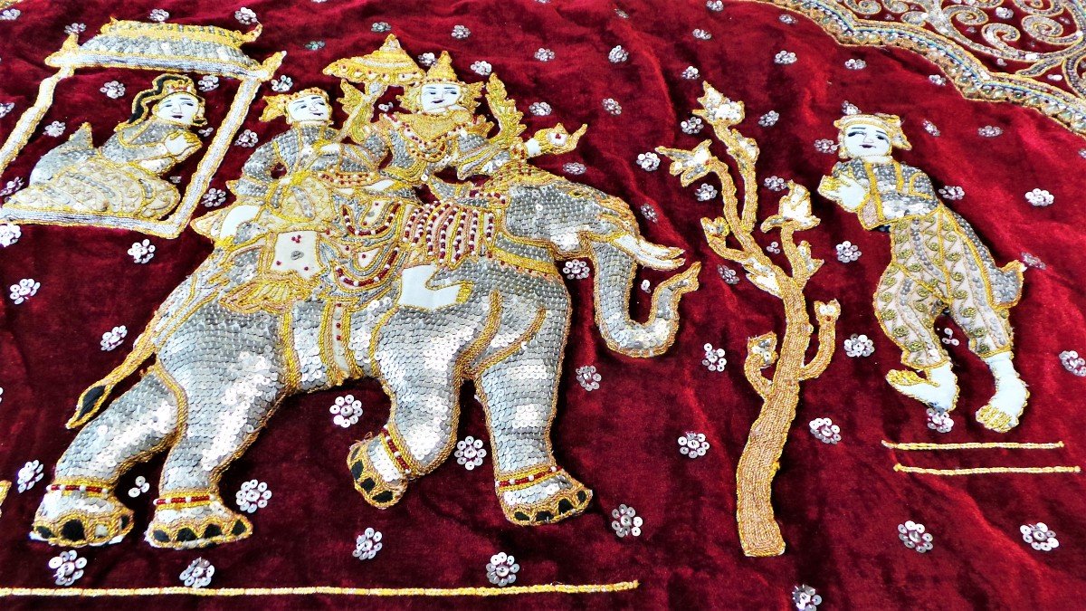 "kalaga" Tapestry - Burma - XX°-photo-2