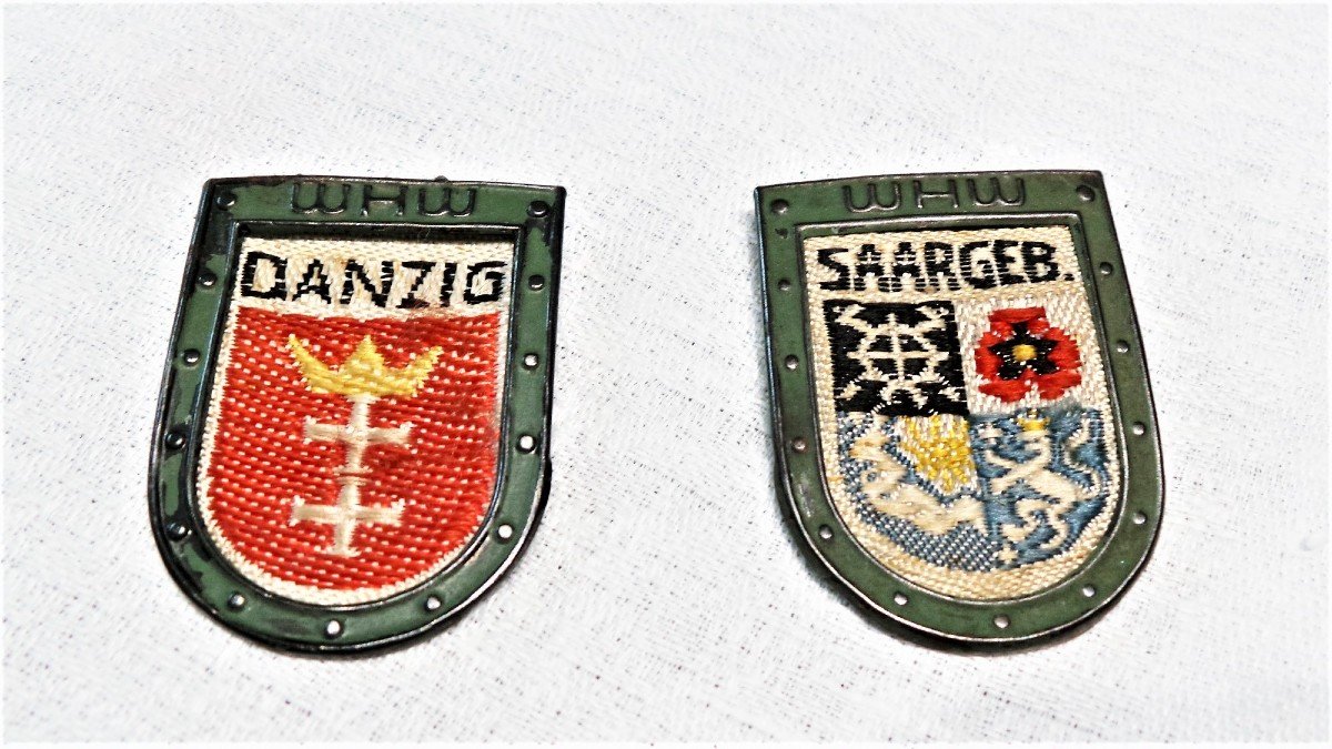 Ww2 - Germany - Lot 4 Insignia - "kriegmarine- Luftwaffe-danzig-saargeb".-photo-3