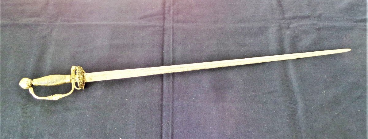 Officer's Sword - Louis XV - XVIII° - Colichemarde Blade-photo-3