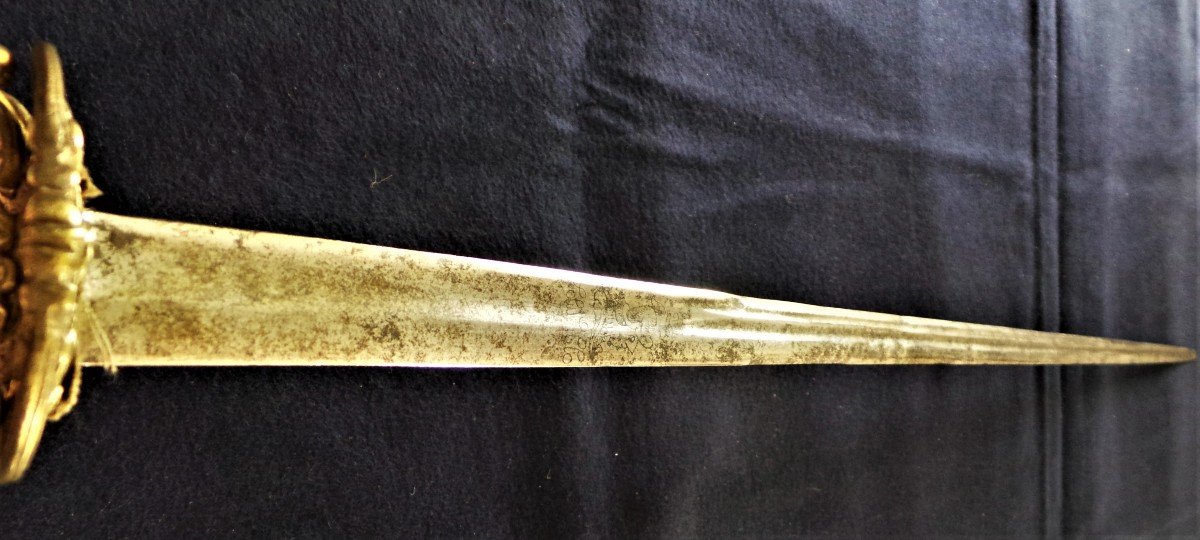 Officer's Sword - Louis XV - XVIII° - Colichemarde Blade-photo-8