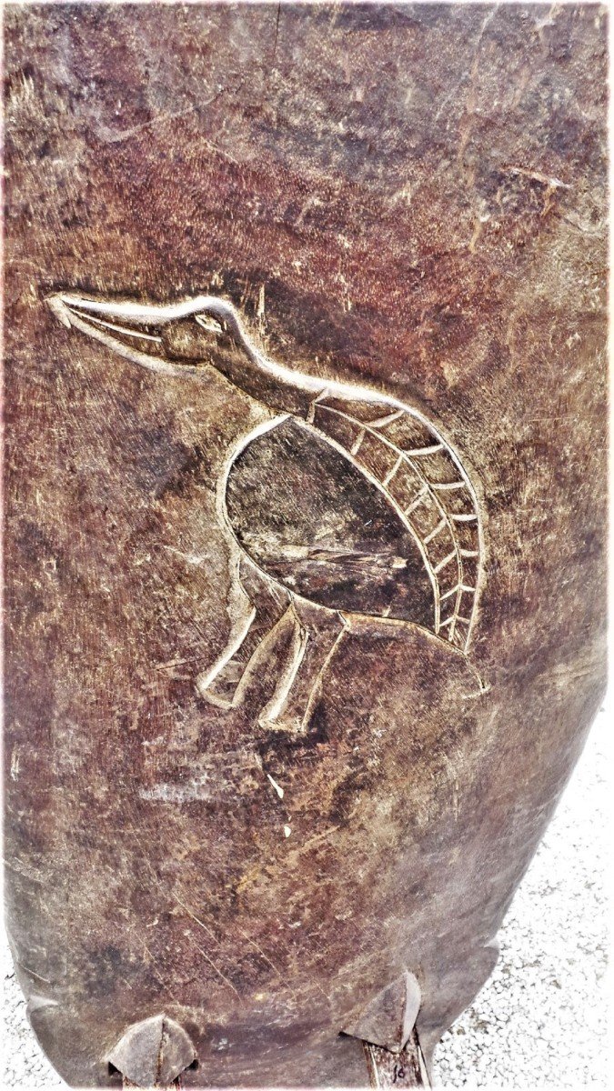 Ethnicity - "baoule- Senoufo " - Ivory Coast - Sentinel Seat With Engraving - Mi-xx°.-photo-1