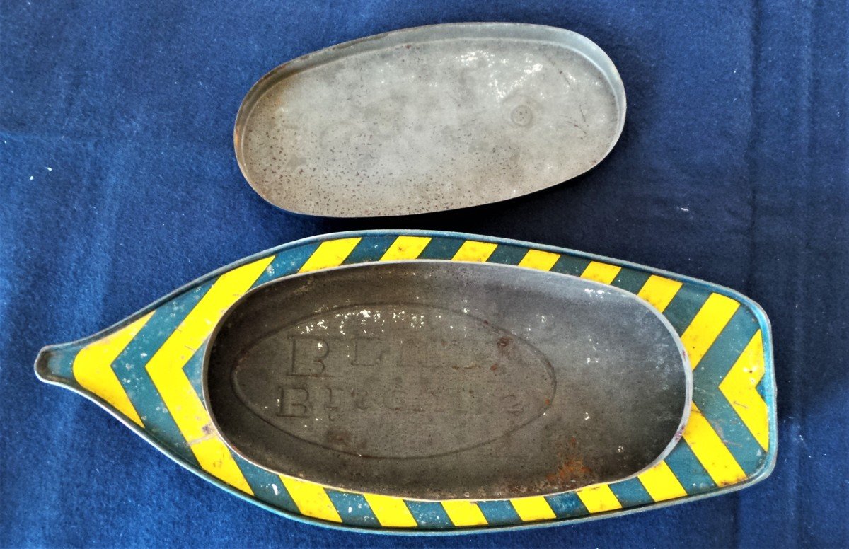 Advertising Box "brown Cookie Boat" In Lithographed Steel - Year 30 - XX°-photo-3