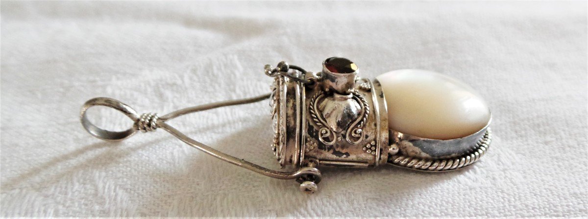 System Pendant In 925 Silver And Mother-of-pearl--asia - Year 60 - XX°-photo-3