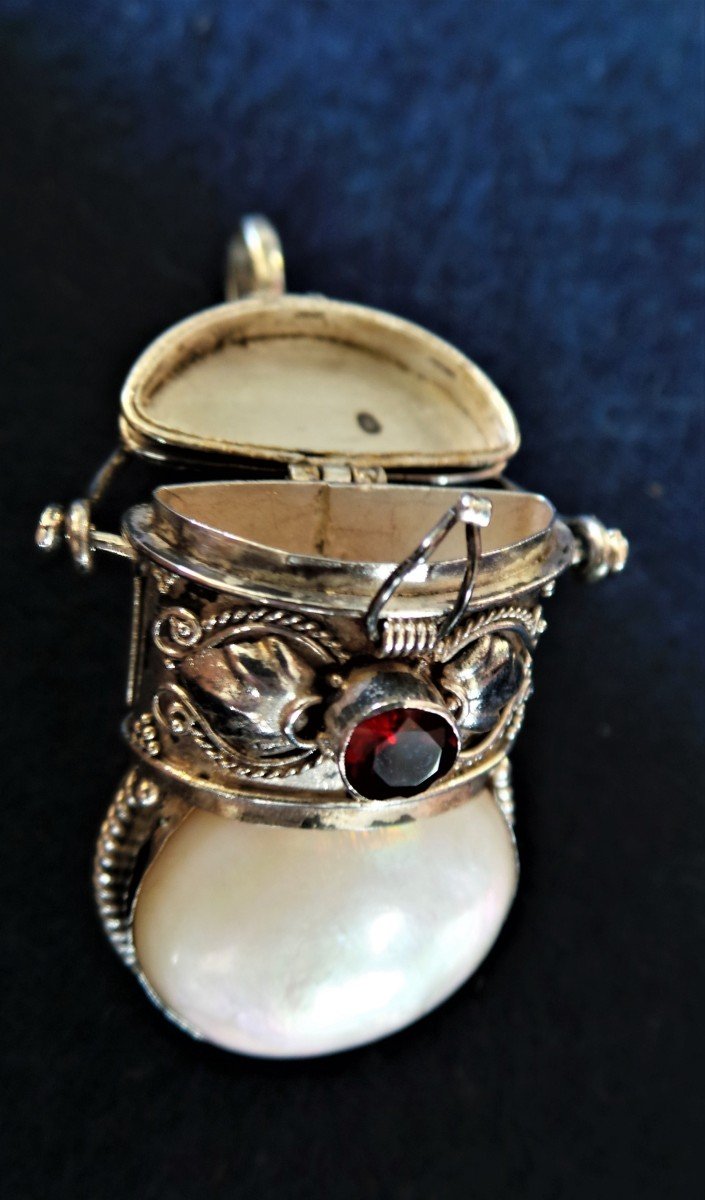 System Pendant In 925 Silver And Mother-of-pearl--asia - Year 60 - XX°-photo-5