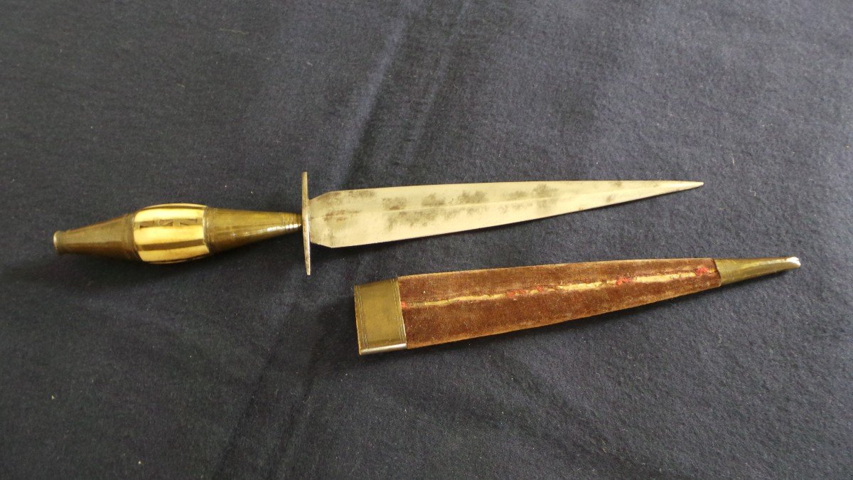 Spain--“puna” Type “b” Dagger With Its Scabbard - 19th Century