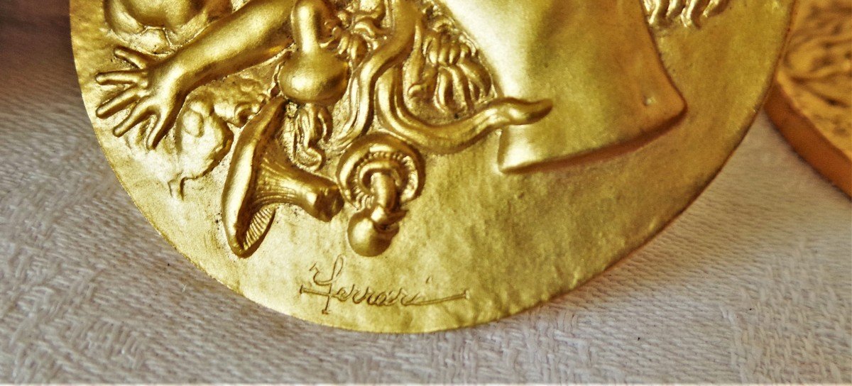 Bronze Medal Box By “rino Ferrari” - 20th Century-photo-6