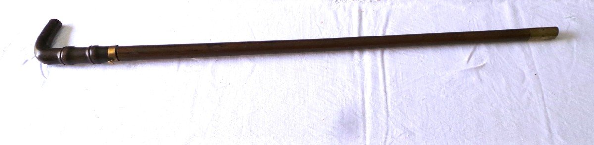 Cane With System - Sword With Triangular Blade - 19th Century-photo-4