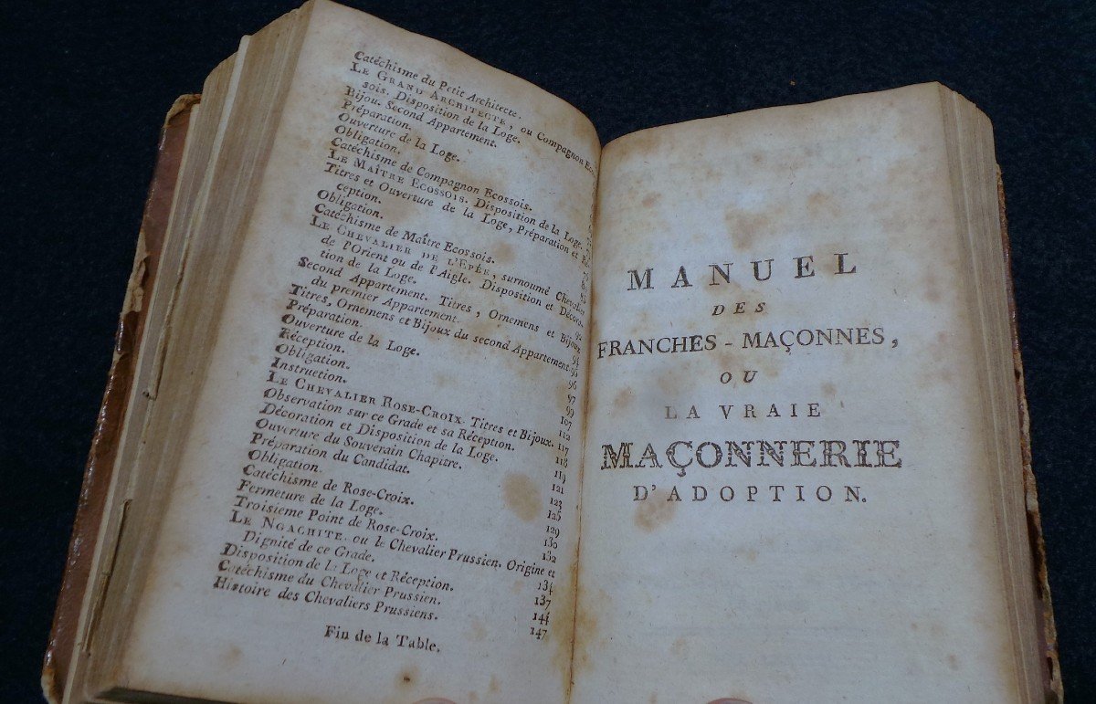 RARE RECUEIL MACONNIQUE ADOHIRAMITE-GUILLEMAIN DE ST-VICTOR- 1787-EDITION PHILADELPHIE- XVIII°.-photo-5