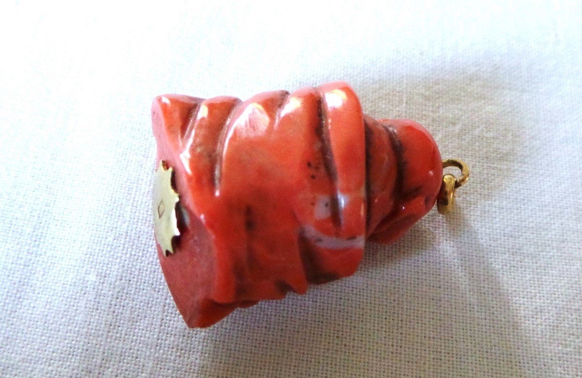 Happy Putai Buddha Coral Pendant-photo-4