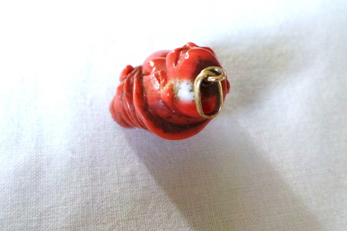 Happy Putai Buddha Coral Pendant-photo-3