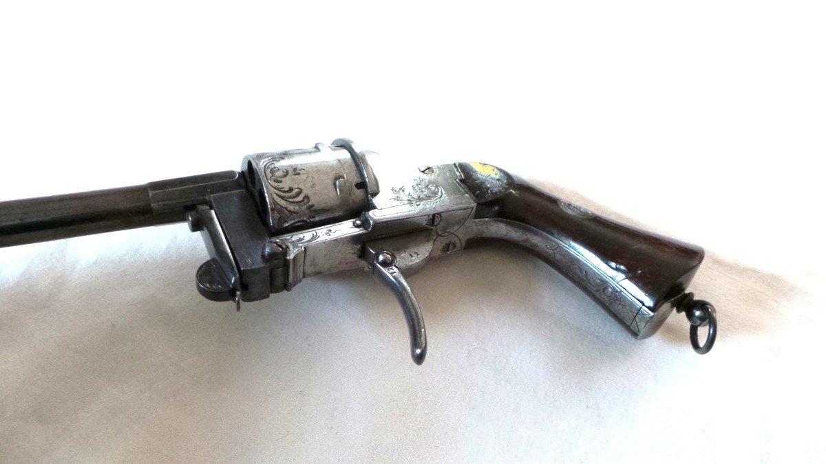 Broken And Pin Revolver - Manufacturer Eyraud - St-etienne - Cal 9 Mm - 19th Century-photo-1