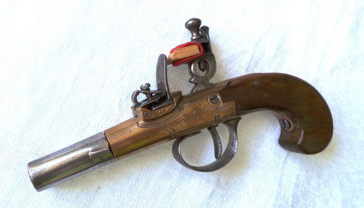 18th Century Flint Flint And Chest Pistol-photo-3