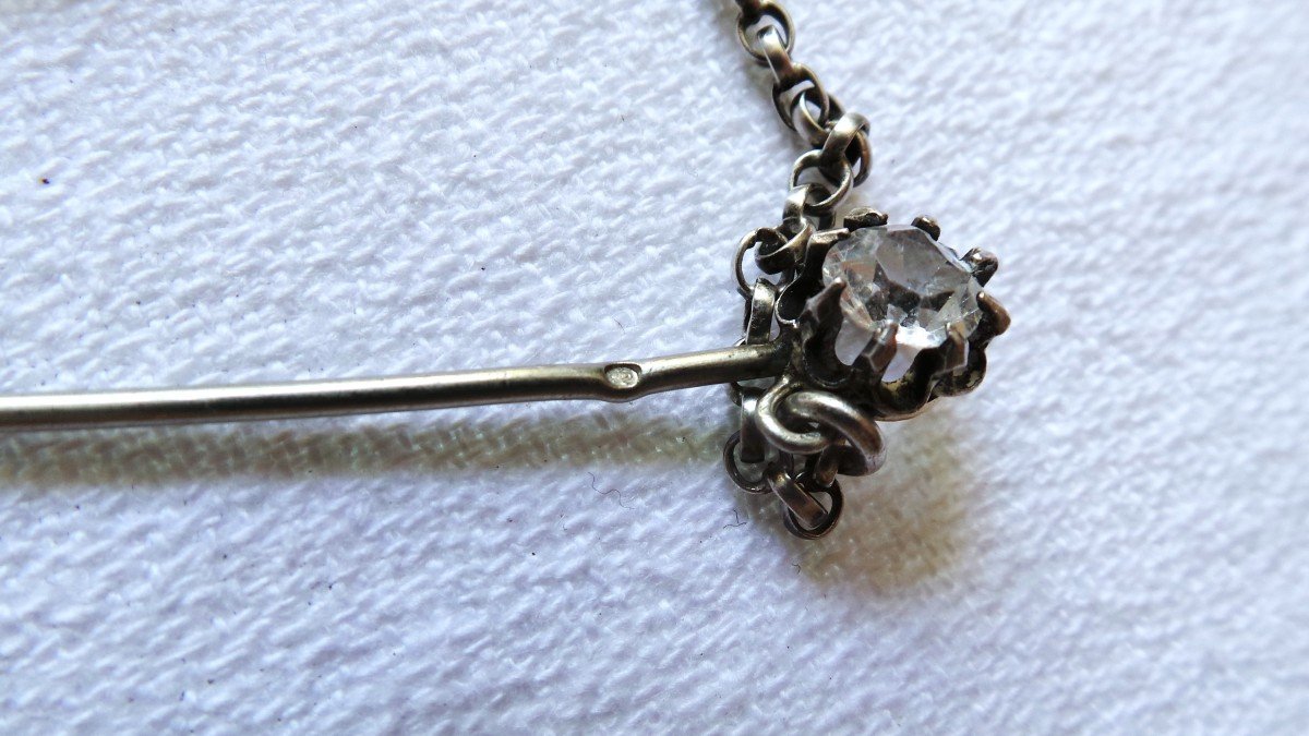 BIJOU DE GRAND MAITRE EN ARGENT ET STRASS - XIX°-photo-1