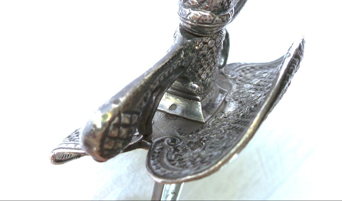 EPEE DE COUR EN ARGENT A PAS D'ANE - LOUIS XVI - POINCONS DE  PARIS - 1775 - 1781- XVIII°-photo-7