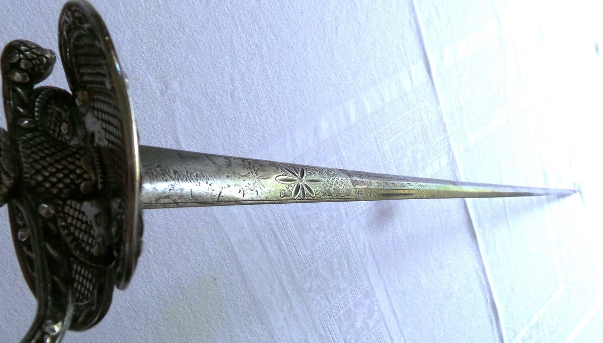EPEE EN ARGENT - LOUIS XVI - POINCONS " COMMUNE DE PARIS ET FERMIER GENERAL H. CLAVEL - XVIII°-photo-5